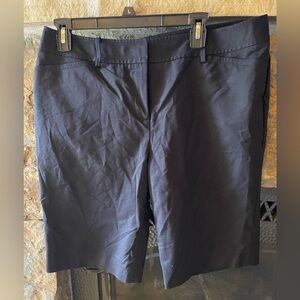 Halogen Taylor Women's Size 14 Navy Blue Bermuda Dress Shorts Tailored